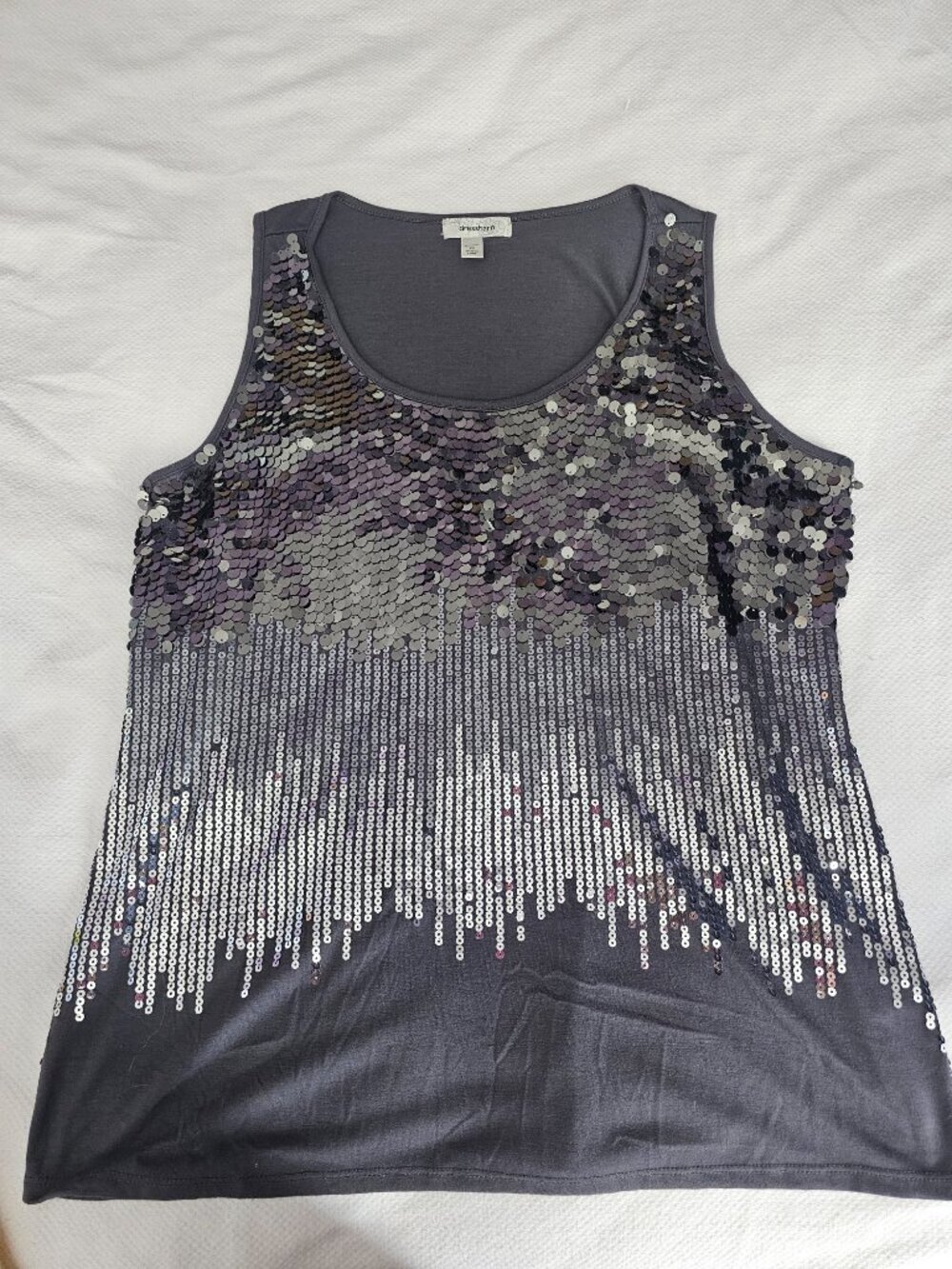 Womens Dress Barn Sequence Tank Top Size 2X